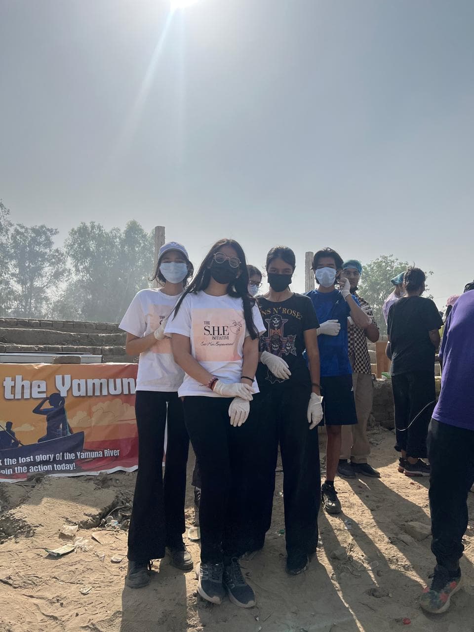Yamuna River Cleanup Drive moment 3