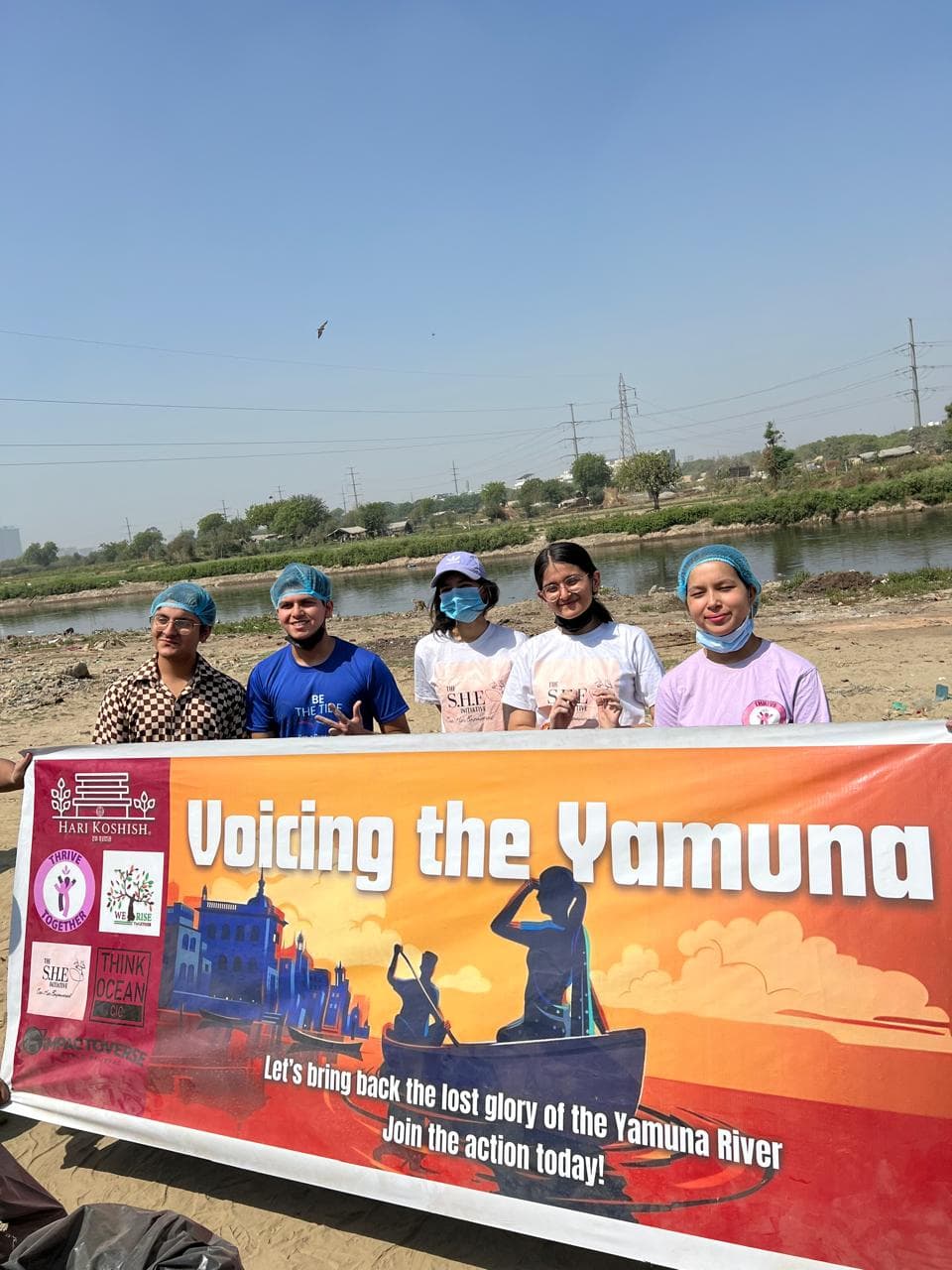 Yamuna River Cleanup Drive moment 4